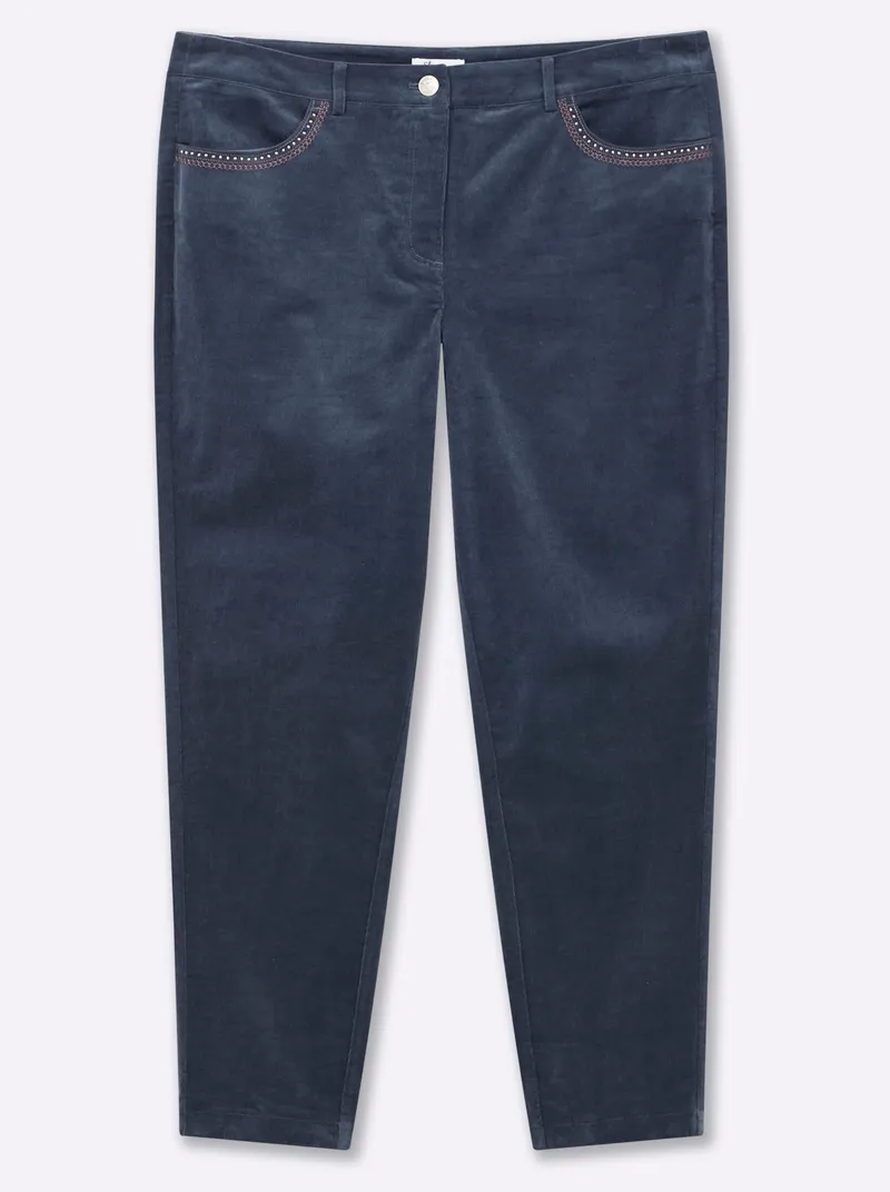 sheego Chinohose, Rauchblau, – Produktbild 1 von 2
