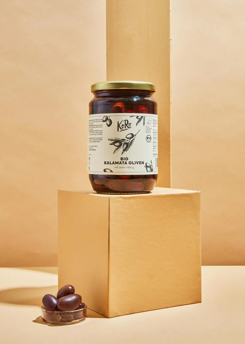 KoRo Schwarze Bio Kalamata Oliven | 400 g – Produktbild 1 von 5