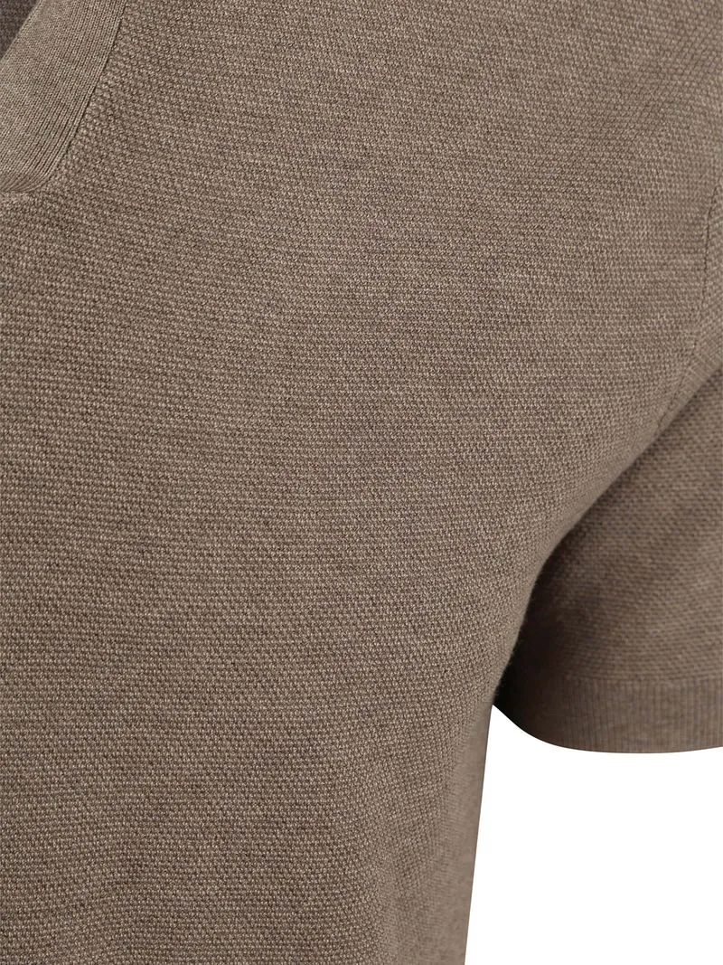 Profuomo Profuomo Poloshirt Riva Luxury Structure Taupe - Größe S, Taupe, – Produktbild 3 von 3