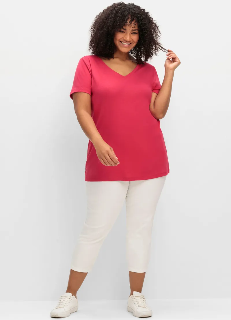 sheego T-Shirt magenta, Magenta, – Produktbild 2 von 2