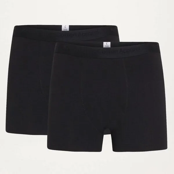 KnowledgeCotton Apparel KnowledgeCotton Apparel Herren-Unterhosen im 2er-Pack, Black jet, – Produktbild 1 von 4