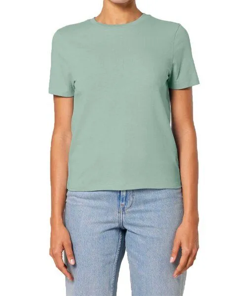 YTWOO YTWOO Bio Damen T-Shirt, enganliegend aus Bio-Baumwolle, Mint, – Produktbild 1 von 3