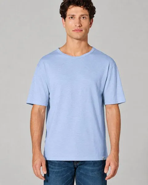 HempAge HempAge Slub Jersey T-Shirt Herren Hanf/Biobaumwolle, Water(blau), – Produktbild 2 von 4
