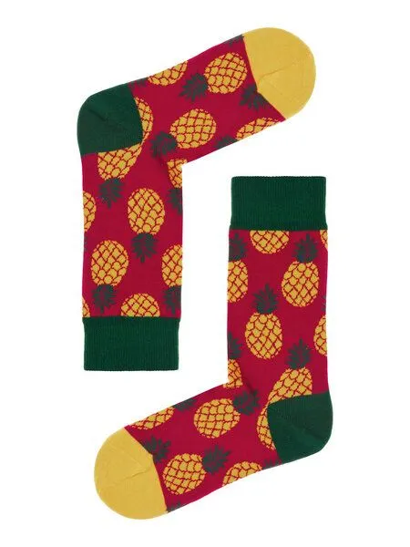 Natural Vibes Natural Vibes Pineapples Socken Bio GOTS | Ananas | Bunte Socken | Herren Damen Socken – Produktbild 2 von 3