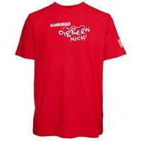 Spirit of Hamburg Spirit of Hamburg Biobaumwoll T-Shirt mit Spruch „Hamburger dibbern nich‘“, Rot, – Produktbild 1 von 1