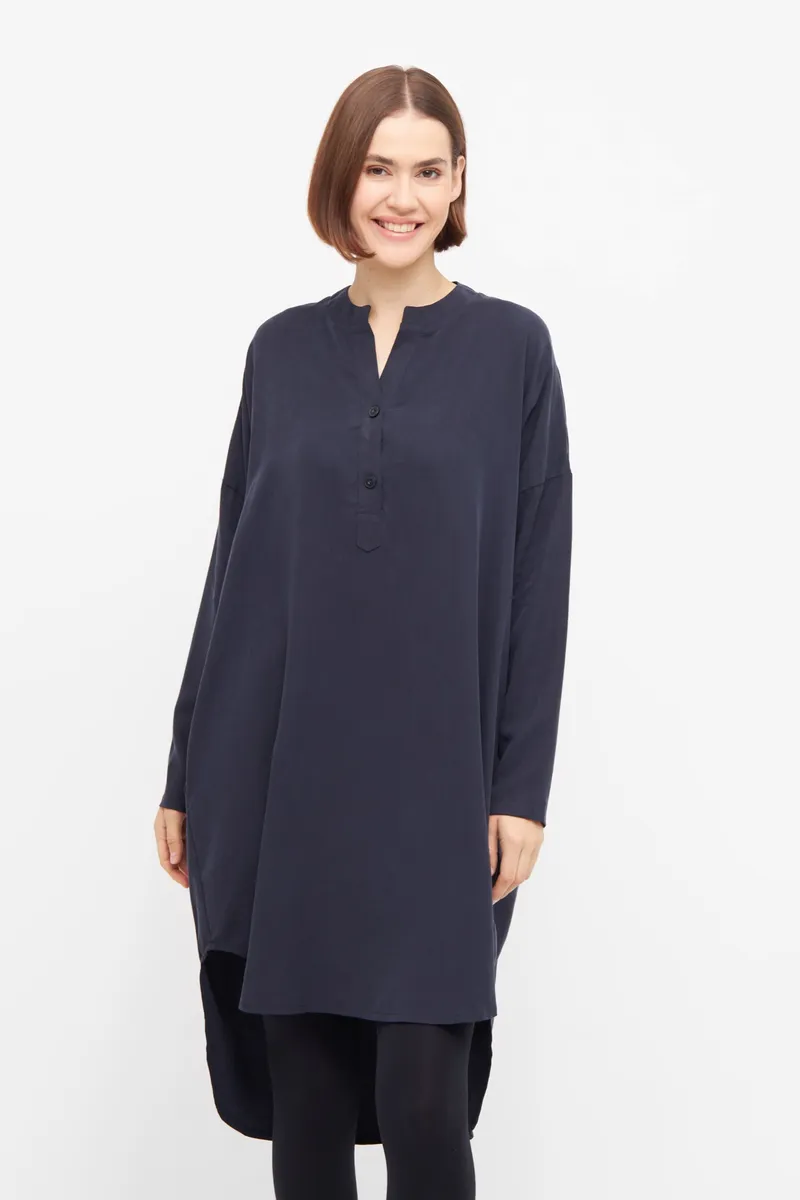 WiDDA WiDDA Damen vegan Bluse Tunika Komfi Marineblau, Extra dunkelblau, – Produktbild 2 von 2