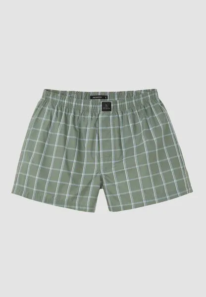 recolution Herren Boxershorts aus Bio-Baumwolle - AMARGO CHECK - recolution, Khaki (grün), – Produktbild 1 von 4