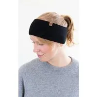 Kopyto Kopyto COYOTE - Plüsch Stirnband aus 100% Merinowolle RWS-zertifiziert Eco, Schwarz, – Produktbild 2 von 5