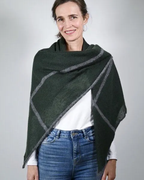 Susan's Fashion Susan's Fashion Plaid Patricia aus Biomohairwolle, Grün, – Produktbild 1 von 2