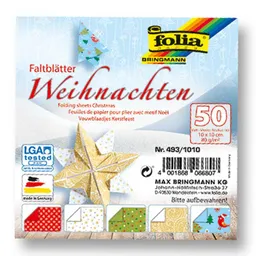 folia folia Faltblätter Weihnachten 10x10cm 50 Blatt – Produktbild 1 von 1