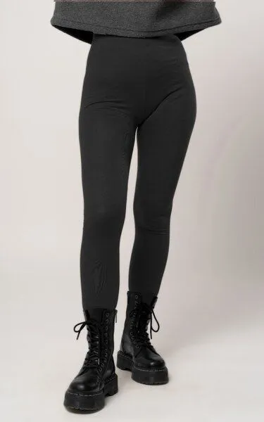 Mrs.Hippie Mrs.Hippie – High Waist Leggings aus Bio-Baumwolle, Schwarz, – Produktbild 2 von 4