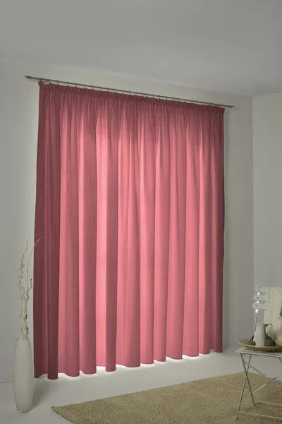 Nature by Adam Nature by Adam Vorhang aus 100% Bio-Baumwolle - Made in Germany - Uni Collection, Rot, – Produktbild 7 von 7