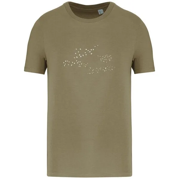 Greenspired Greenspired Basic Bio T-Shirt Skybirds Nr. 4 ( 155g/m²) XXS - 5 XL, Helles olivgrün, – Produktbild 1 von 1