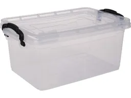 Aufbewahrungsbox "SOFIA" mit Deckel und Tragegriffen, transparent, 13,7 l – Produktbild 1 von 1