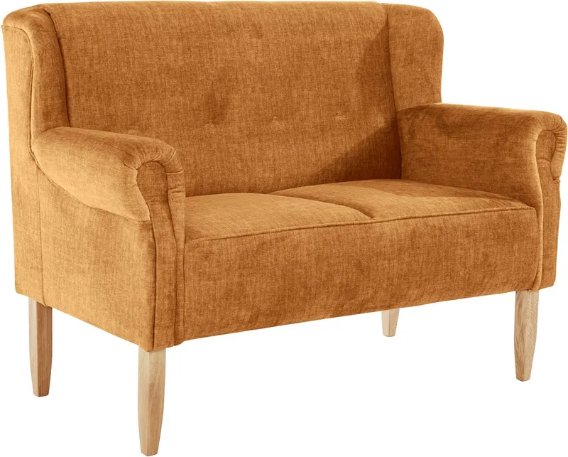Home affaire Küchensofa Moro Couch mit Federkern, bequem, Breite 142cm, in verschiedenen Stoffen und Farben, Gelb, – Produktbild 1 von 5