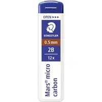 Staedtler Staedtler Ersatzminen für Druckbleistifte 'Mars micro carbon' Ø 0,5 mm, 12 Stk., 2B – Produktbild 2 von 2