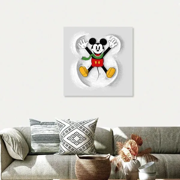 Photocircle Photocircle Poster / Leinwandbild - Micky Maus im Schnee – Produktbild 4 von 4