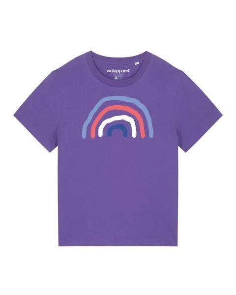 watapparel watapparel T-Shirt Frauen Regenbogen, Purple love, – Produktbild 1 von 3