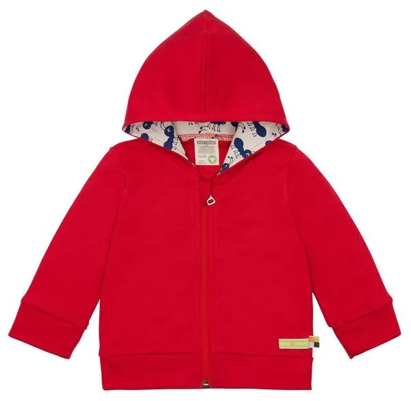 loud + proud loud + proud Babys & Kinder, Kapuzenjacke, GOTS-zertifiziert, Tomato (rot), – Produktbild 1 von 2