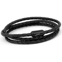 Simaru Simaru Echtleder Wickelarmband schwarz, Lederarmband für Damen und Herren mit Magnetverschluss – Produktbild 1 von 1