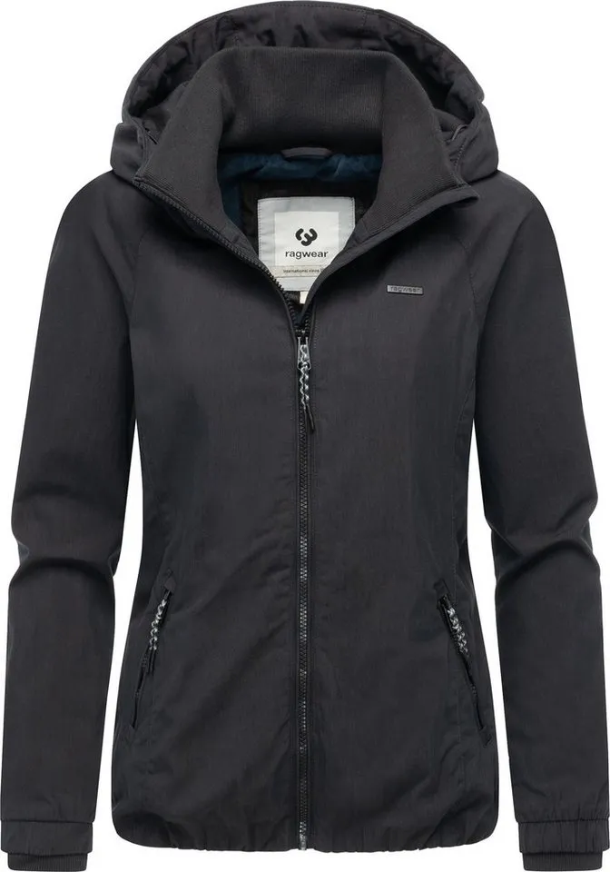 ragwear ragwear Outdoorjacke Dizzie A YOUMODO Leichte Übergangsjacke mit großer Kapuze, Schwarz, – Produktbild 5 von 5