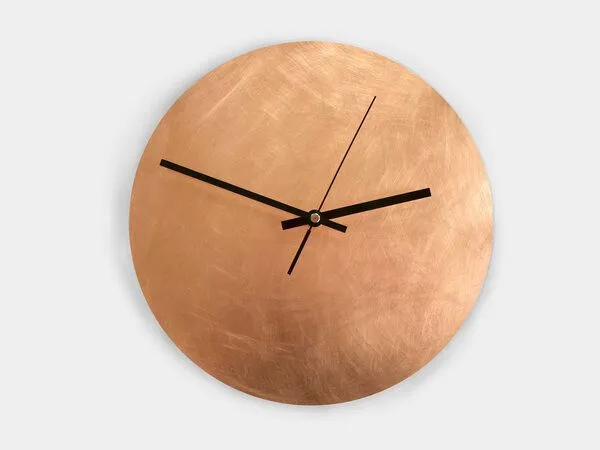 Calvill Calvill Lautlose Wanduhr aus reinem Kupfer – Produktbild 2 von 3