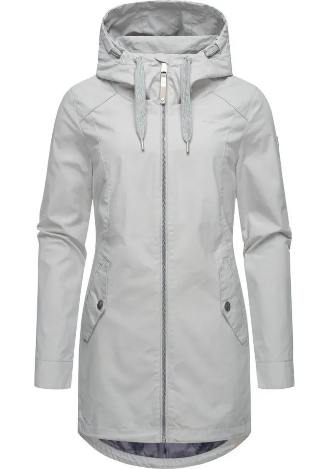 ragwear ragwear Outdoorjacke Mondda schicker Damen Übergangsparka mit tollen Details, Grau, – Produktbild 2 von 4