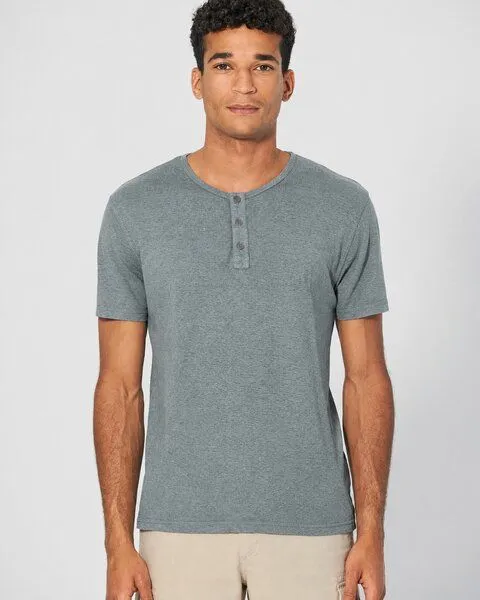 HempAge HempAge Herren Henley T-Shirt Hanf/Biobaumwolle, Titan(grau), – Produktbild 2 von 4