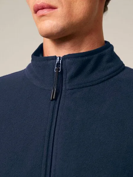 Human Family Human Family Basic Herren Fleecejacke "Clue" aus recyceltem Polyester, Navy, – Produktbild 2 von 3