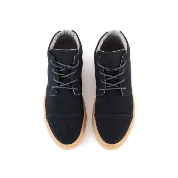 SORBAS SORBAS '59 recycelte Stoff-Sneaker, Schwarz, – Produktbild 3 von 4