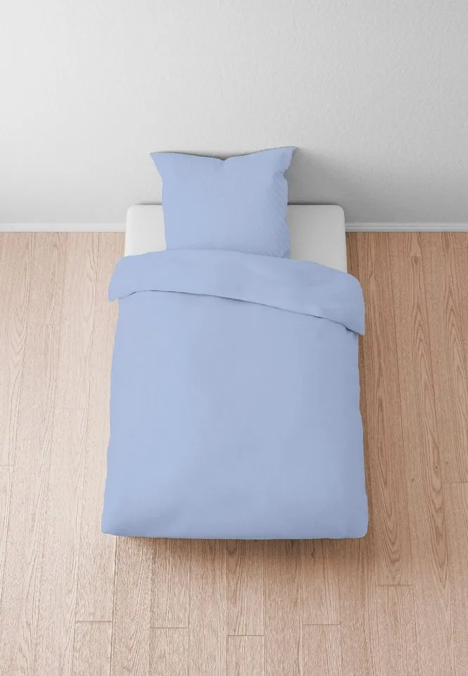Biberna Biberna Bettwäsche 0470500, hochwertige TENCEL Qualität, Lyocell, 2 teilig, natürlicher Rohstoff, schnelltrocknend, angenehm weich, atmungsaktiv, Blau, – Produktbild 3 von 5