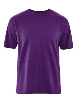 HempAge Hempage Herren vegan T-Shirt Basic Pflaumenviolett – Produktbild 1 von 1