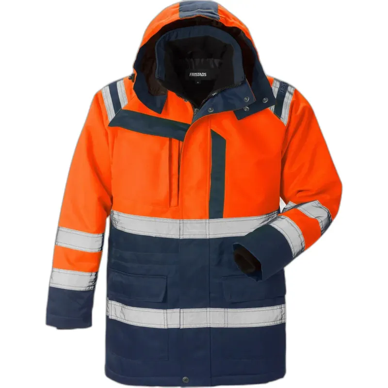 Fristads Wasserdichte Hochsichtbarkeitjacke Klasse 3 Fristads 4042 PP, Orange, – Produktbild 2 von 2