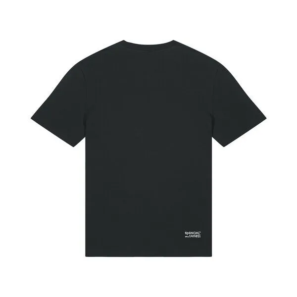 Spangeltangel Spangeltangel bedrucktes T-Shirt, Chemnitz, nachhaltig, Stadt, Herren, Damen, Unisex, Biobaumwolle, Schwarz, – Produktbild 3 von 4