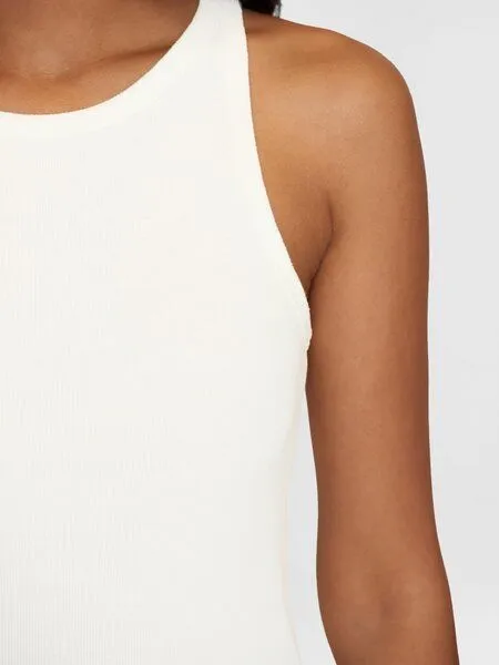 KnowledgeCotton Apparel KnowledgeCotton Apparel Top Racer Rib, Star white, – Produktbild 4 von 4