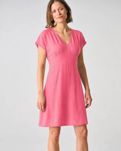 HempAge HempAge Sommerkleid Hanf/Biobaumwolle, Hibiscus (rosa), – Produktbild 1 von 4