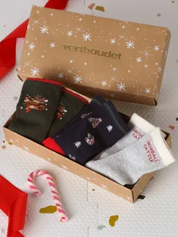 Vertbaudet 3er-Pack Weihnachts-Socken für Kinder – Produktbild 1 von 1