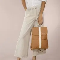 seasara Damen Rucksack aus recyceltem Kraftpapier und Canvas | seasara – Produktbild 1 von 1