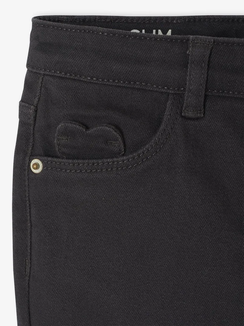 Vertbaudet Mädchen Slim-Fit-Hose, Anthrazit, – Produktbild 2 von 3
