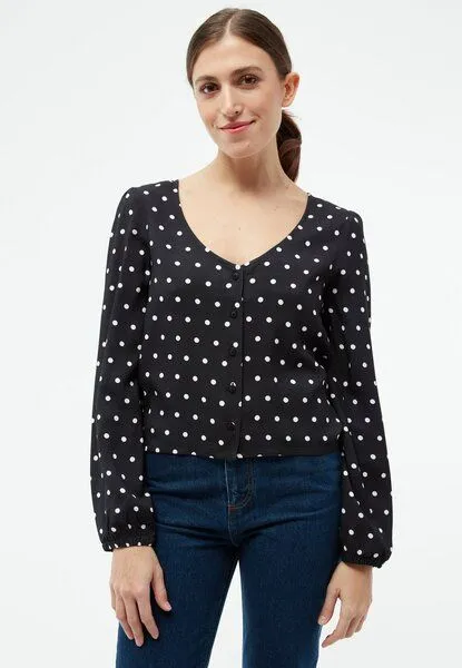 Givn Berlin Givn Berlin Bluse GBTIARA aus LENZING ECOVERO, Schwarz, – Produktbild 1 von 4