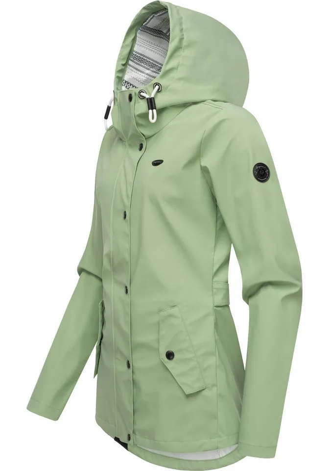 ragwear ragwear Regenjacke YM-Marge stylische Übergangsjacke mit großer Kapuze, Grün, – Produktbild 2 von 5