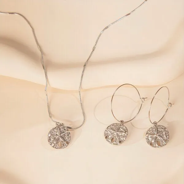 ELEKTROPULLI ELEKTROPULLI Kette 1mm schmal mit Anhänger, Set mit Ohrringen, Silber, – Produktbild 3 von 4