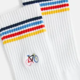 Natural Vibes Natural Vibes Colorful Bicycle Socken | Bio GOTS | Fahrradsocken bunt | Bunte Tennissocken | Herren Damen Socken | – Produktbild 1 von 1