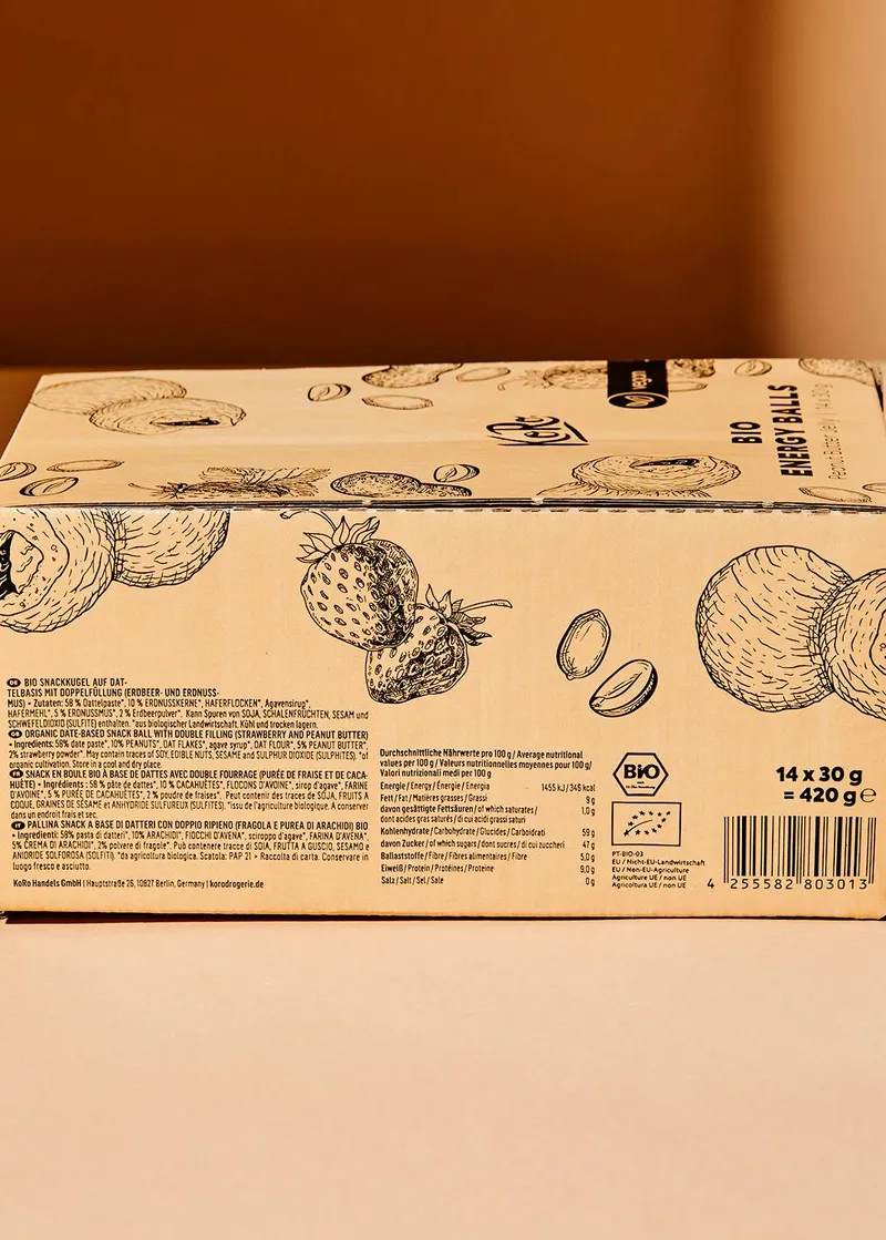 KoRo Bio Energy Ball Peanut Butter Jelly 14 x 30 g – Produktbild 3 von 5