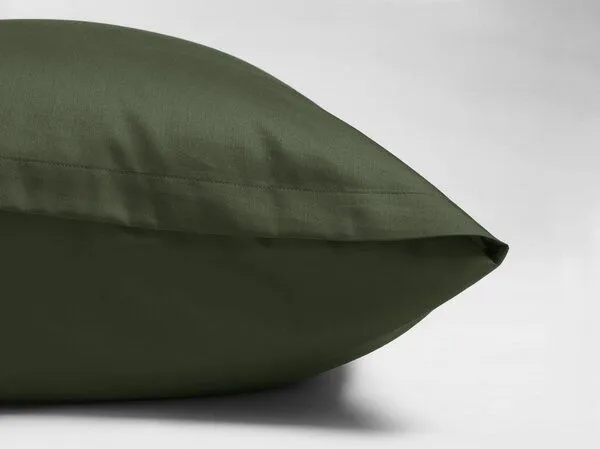 Yumeko Yumeko Kissenbezug aus Baumwollsatin, Dark olive, – Produktbild 3 von 4