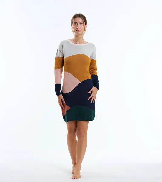 Gary Mash GARY MASH Strickkleid Lake Alma aus Biobaumwolle, Fields (mehrfarbig), – Produktbild 1 von 4
