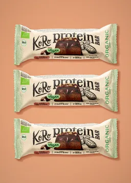KoRo Vegan Bio Protein Bar Dark Chocolate | 3 x 45 g – Produktbild 1 von 1