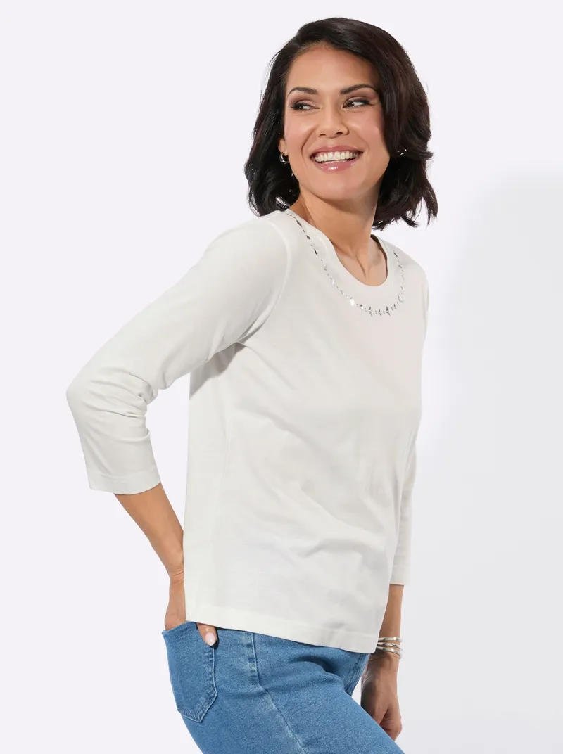 Witt Rundhalsshirt ecru, Ecru, – Produktbild 2 von 2