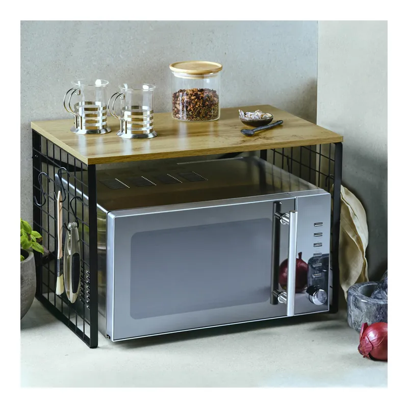 Kesper Mikrowellenregal, Braun | schwarz, – Produktbild 4 von 5