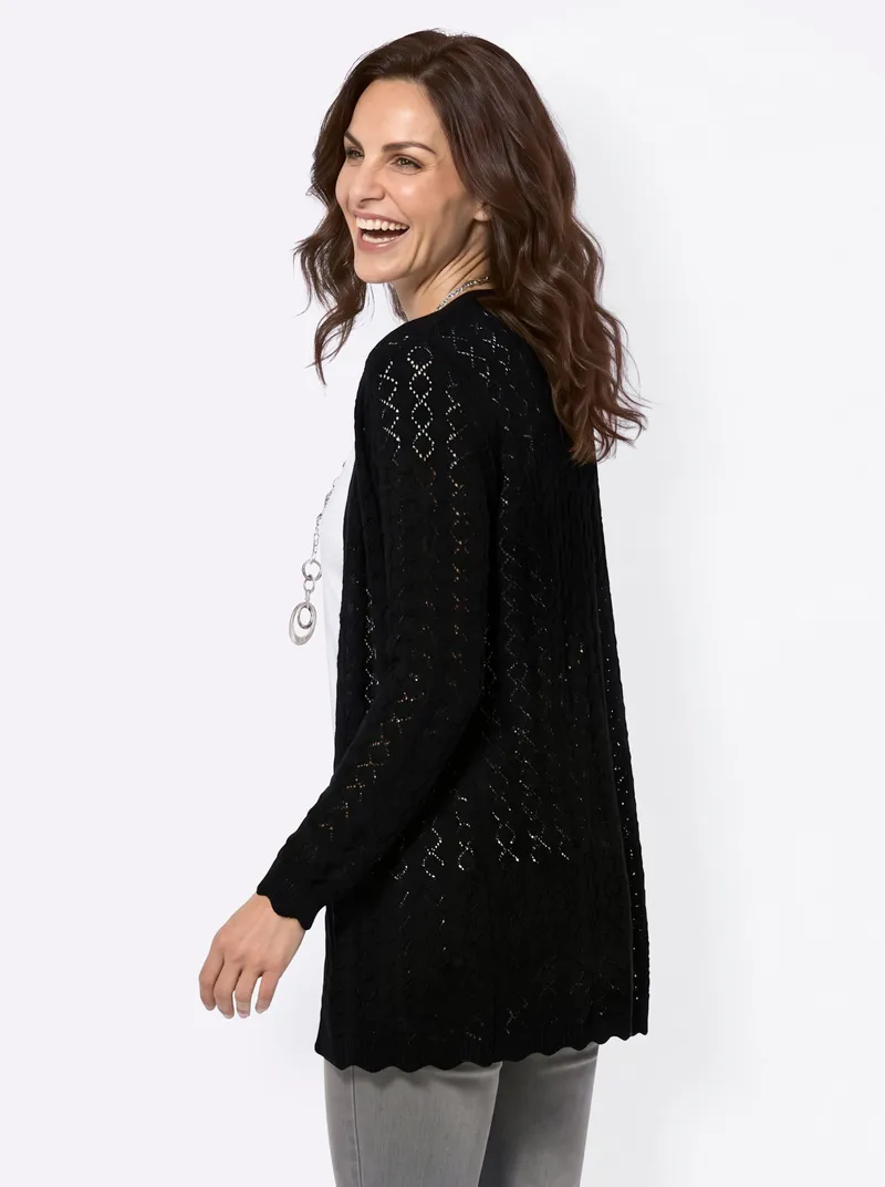 Witt Longstrickjacke schwarz, Schwarz, – Produktbild 2 von 2
